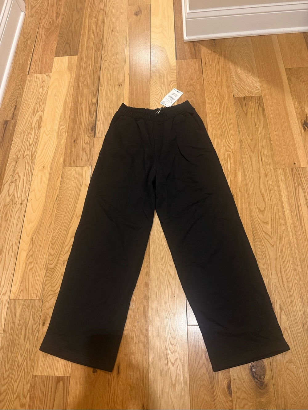 ZARA BRAND NEW Men's Black Elastic Waist Pants Size Small